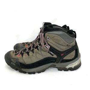 Salewa Hiking Boots Sz 7.5 Hike Trainer GTX Grey Outdoors Pack Trail Vibram